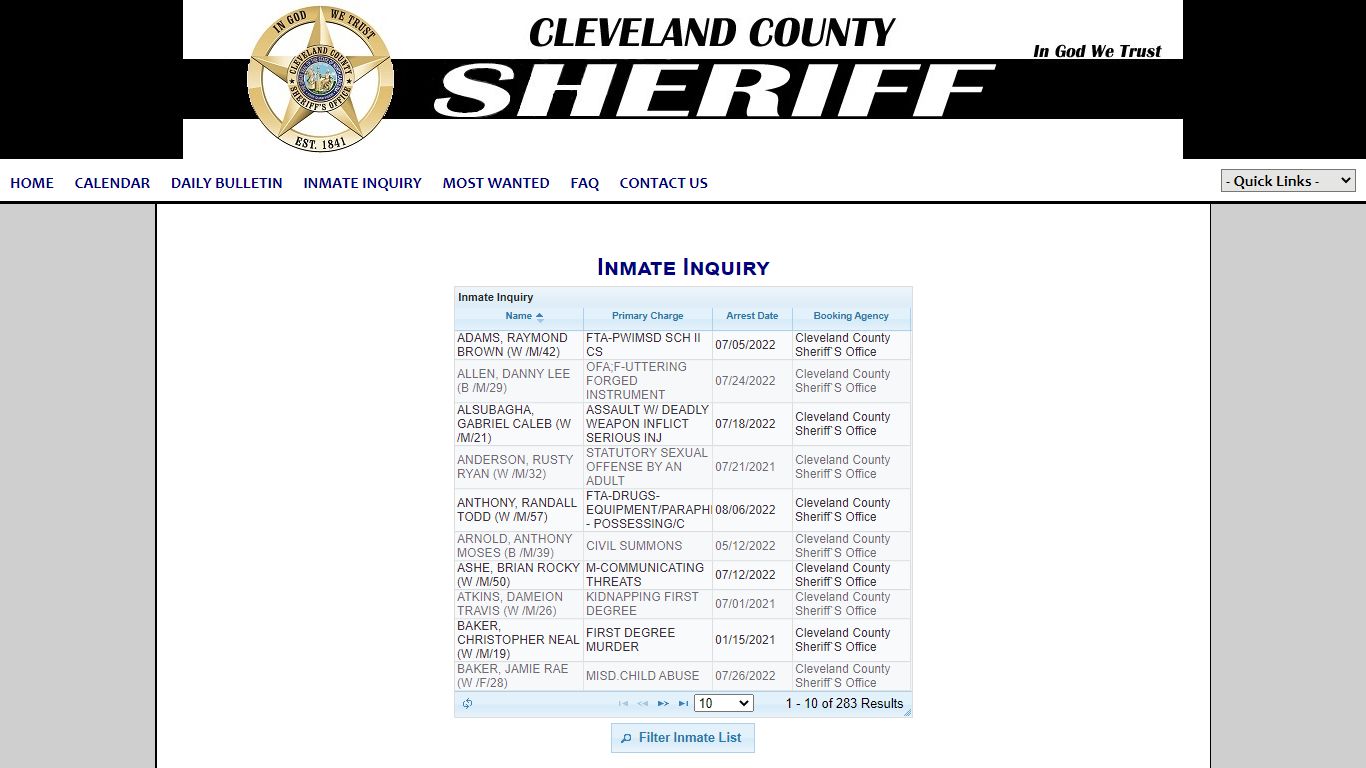 Cleveland County Sheriff Office P2C